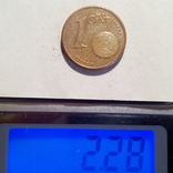 Германия 1 евро цент 2002 год Метка монетного двора (D) Мюнхен  (550), фото №5