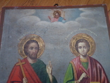 Ікона св.Петро і Пантелеймон, 77.5 на51.5см., фото №3