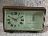 Настольные часы Маяк с барометром, градусником, фото №2