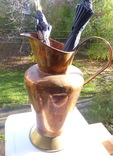 59 см - Старинная Зонтница - зонтовница зольник ваза МЕДЬ , Германия - 2,8 кг, фото №8