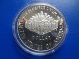 1 доллар 1987  США  серебро   (8.2.5)~, фото №3