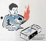 Эмалированная табличка СССР «Спички детям не игрушка», фото №3