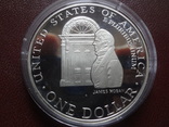 1 доллар 1992  США  серебро   (8.4.1)~, фото №2