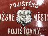 Старая эмалированная страховая табличка, Прага, фото №3