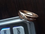 Кольцо, золото 585 с камешками., фото №2