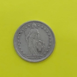 Швейцарія 2 франка, 1945р. Срібло., фото №3
