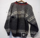 Скандинавский свитер. Норвежский шерстяной мужской свитер, фото №4