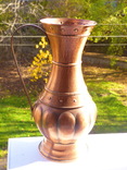 43,7 см - винтажная  Зонтница - зонтовница  ваза кувшин  МЕДЬ , Германия - 1,530 кг, фото №4