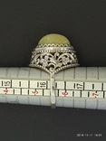 Кольцо серебро СССР, размер 16.5 Янтарь, фото №3