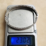 Серебряный браслет с камнями,Италия,вес 23 грамм, фото №8