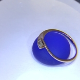 Кольцо с овальным бриллиантом 0,17ct, фото №4