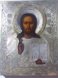 Икона «Господь Вседержитель» 1886 год, серебро, фото №5
