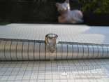 Золотое кольцо с бриллиантом 0,6 Кт и зелено-голубыми бриллиантами, фото №3