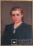 Сидоров А. ,,Портрет женщины". 1955 г, холст, масло, фото №2