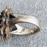 Кольцо с гранатами 18,5 размер (серебро 925 пр, вес 16 гр), фото №9