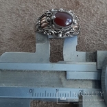Серебряное кольцо с гранатом ( серебро 925 пр), фото №3