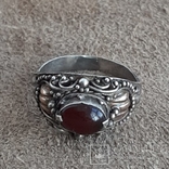 Серебряное кольцо с гранатом ( серебро 925 пр), фото №5