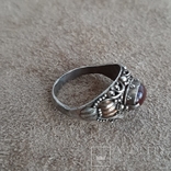 Серебряное кольцо с гранатом ( серебро 925 пр), фото №11