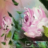 Картина «Розовое очарование» масло мастихин 50х60, фото №7