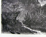 Гравюра. Тулумский водопад. Конец 19 века, фото №4