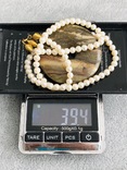Жемчужные бусы с камнем (золото 750 пр, вес 39,4 гр), фото №2