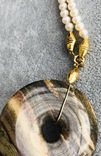 Жемчужные бусы с камнем (золото 750 пр, вес 39,4 гр), фото №10