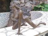 Девушка Ню на коленях статуэтка бронза подпись, фото №9