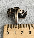 Кольцо с гранатами 17 размер (серебро 925 пр, вес 10 гр), фото №5