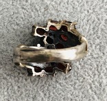Серебряное кольцо с гранатами 18,5 размер (серебро 925 пр, вес 8,3 гр), фото №10