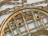 Золотой кулон с камнями, цепочкой и часами "Наири"., фото №9
