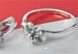 Набор кольцо перстень размер 17 серьги серебро СССР 875 проба 4,33 грамма, фото №4