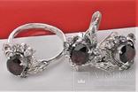 Набор кольцо перстень серьги серебро 925 проба 7,48 грамма 17,5 размер, фото №4