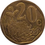 ЮАР 20 цент,4 шт.разные года, фото №2