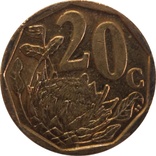 ЮАР 20 цент,4 шт.разные года, фото №4