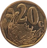 ЮАР 20 цент , 2008, фото №2