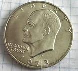 1 доллар Эйзенхауэр 1973г серебро, фото №2