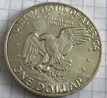 1 доллар Эйзенхауэр 1973г серебро, фото №3