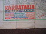 Подкарпатия 1942 г  Закарпатье туристичная карта, фото №3