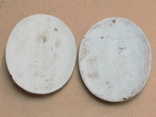 Старинные парные фарфоровые медальоны с оч.тонкой проработкой., фото №5