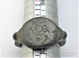 Кольцо перстень старинный козацкий бронза размер 21,5 25,97 гр., фото №6