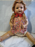 Кукла  старинная  папье-маше   размер - 62см, фото №2
