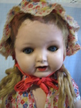 Кукла  старинная  папье-маше   размер - 62см, фото №3