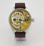 Часы наручные марьяж Omega 37.5T1 с гравировкой череп. РУЧНАЯ работа, не лазер, фото №9