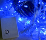 Новогодняя гирлянда . 500 LED лампочек синего цвета свечения , на бело прозрачном кабеле ., фото №8