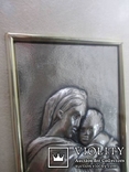 Серебро икона материнство. Италия. гарантия. 22 см.х18., фото №8