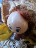 Винтажна восковая кукла ручной раскраски, фото №4