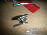 Запонки СССР запонка с зажимом для галстук ружье пистолет, фото №7