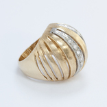 Винтажное золотое кольцо-сфера с бриллиантами, photo number 2