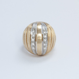 Винтажное золотое кольцо-сфера с бриллиантами, photo number 4
