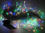 Гирлянда разноцветная 500 LED лампочек , прозрачный сетевой кабель ., фото №3